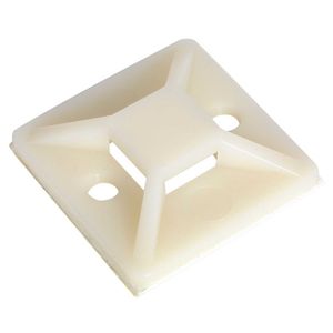 Sealey Self-Adhesive Cable Tie Mount 30 x 30mm Black Pack of 100 - CTM3030B