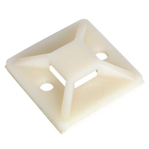 Sealey Self-Adhesive Cable Tie Mount 30 x 30mm White Pack of 100 - CTM3030W