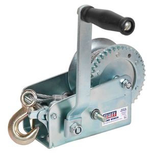 Sealey Geared Hand Winch 900kg Capacity with Cable - GWC2000M
