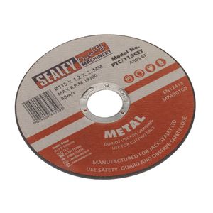 Sealey Cutting Disc 115 x 1.2mm Diameter 22mm Bore - PTC/115CET