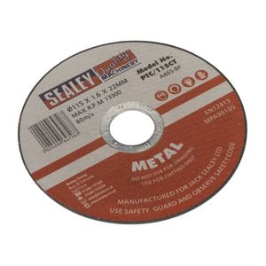Sealey Cutting Disc 115 x 1.6mm Diameter 22mm Bore - PTC/115CT