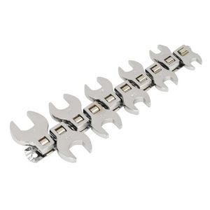 Siegen Crow's Foot Open End Spanner Set 10pc 3/8&quot;Sq Drive Metric - S0866