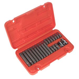Sealey Ribe Bit Set 22pc 3/8&quot; & 1/2&quot; sq Drive - SX105