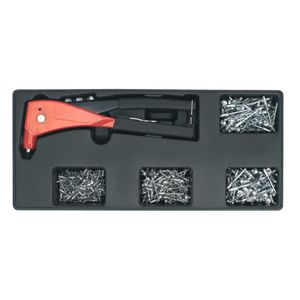 Sealey Tool Tray with Riveter and 400 Assorted Rivet Set - TBT15
