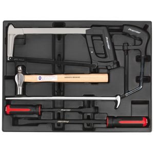Sealey Tool Tray with Prybar, Hammer and Hacksaw Set 6pc - TBT30