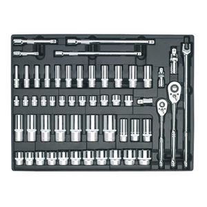 Sealey Tool Tray with Socket Set 55pc 3/8 Inch and 1/2 Inch Sq Drive - TBT31