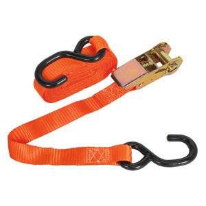 Sealey Ratchet Tie Down 25mm x 4.5mtr Polyester Webbing with S Hook 800kg Load Test