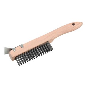 Sealey Wire Brush with Steel Fill & Scraper 260mm - WB03
