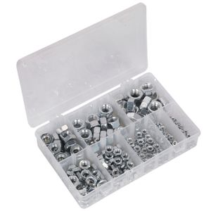 Sealey Steel Nut Assortment 255pc M4-M16 DIN 934 Metric - AB046SN