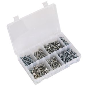 Sealey Setscrew, Nut & Washer Assortment 408pc Metric High Tensile M6 - AB050SNW