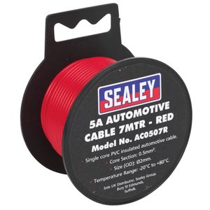 Sealey Automotive Cable 5A 7mtr Red - AC0507R
