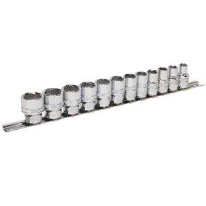 Sealey Socket Set 12pc 3/8&quot;Sq Drive Lock-On 6pt Metric - AK2741