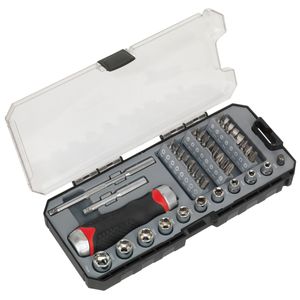 Sealey Fine Tooth Ratchet Screwdriver & Accessory Set 38pc - AK64905
