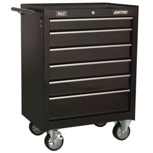 Sealey Rollcab 6 Drawer with Ball Bearing Slides - Black - AP226B