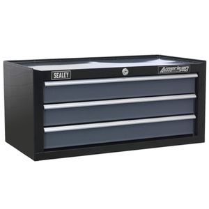 Sealey Mid-Box 3 Drawer with Ball Bearing Runners - Black/Grey - AP3503TB