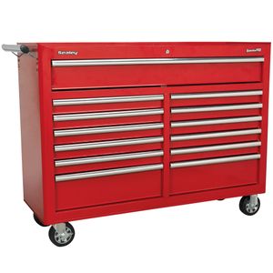 Sealey Rollcab 13 Drawer with Ball Bearing Runners - Red - AP5213T