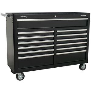 Sealey Rollcab 13 Drawer with Ball Bearing Runners - Black - AP5213TB