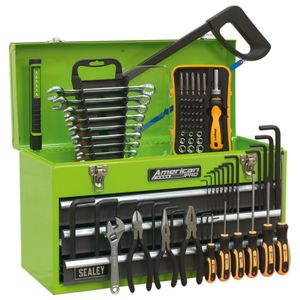 Sealey Portable Tool Chest 3 Drawer with Ball Bearing Slides - Hi-Vis & 93pc Tool Kit