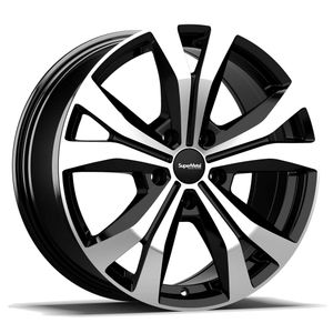 SuperMetal Bullet Alloy Wheels In Black Polish Set Of 4