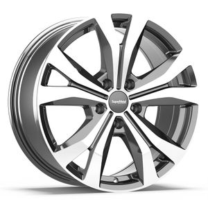 SuperMetal Bullet Alloy Wheels In Grey Polished Gloss Set Of 4