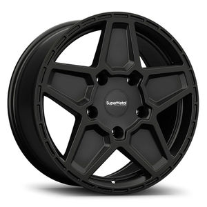 SuperMetal Rocket Alloy Wheels In Matt Black Set Of 4