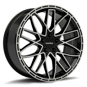 SuperMetal Vane Alloy Wheels In Gloss Black Polish Set Of 4