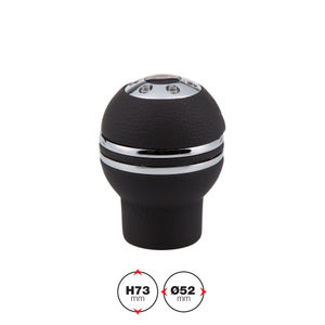 Simoni Racing Indigo Gear Knob - Black Leather with Chrome Cap