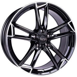 Targa TG3 Alloy Wheels In Gloss Black/Polished Lip Set Of 4