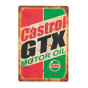 Demon Tweeks Vintage Metal Sign - Castrol GTX
