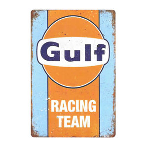 Demon Tweeks Vintage Metal Sign - Gulf Racing Team