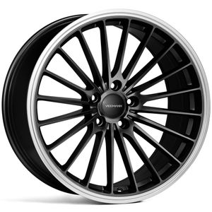 Veemann V-FS36 Alloy Wheels In Gloss Black With Machined Lip Set Of 4