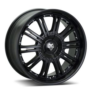 Wolf Design Vermont Alloy Wheels In Matt Black/Silver Rivets Set Of 4