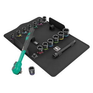 Wera Zyklop Comfort Ratchet Set Reversing Lever 3/8&quot; Drive Metric 16 Piece - 8100 SB 12