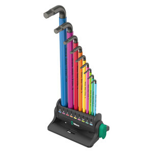 Wera Hex-Plus Multicolour L-Key Set BlackLaser Metric 9 Piece - 950/9