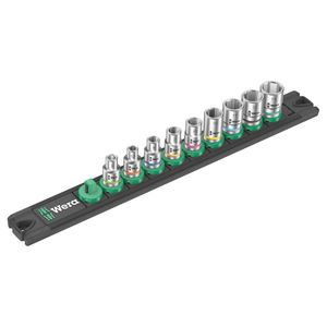 Wera 1/4&quot; Sq Drive A 4 Zyklop Magnetic Socket Rail Set 9-Piece
