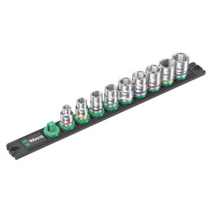 Wera 3/8&quot; Sq Drive B 4 Zyklop Magnetic Socket Rail Set 9-Piece