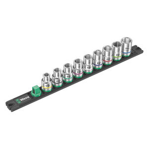 Wera 1/2&quot; Sq Drive C 4 Zyklop Magnetic Socket Rail Set 9-Piece