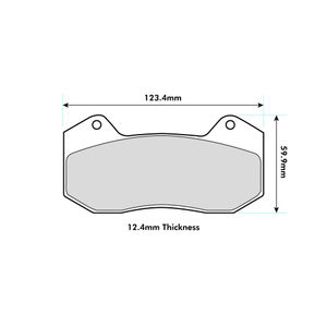 Wilwood BP-10 Brake Pads To Fit Wilwood Dynapro 6 Piston Lug Mount Calipers