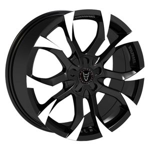Wolfrace Wheels Assassin Alloy Wheels in Black/Polished Set of 4