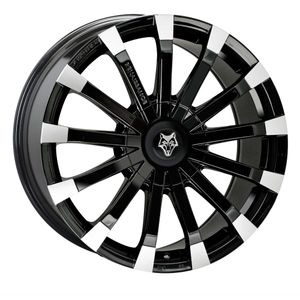 Wolf Design Renaissance Alloy Wheels in Black/Polished Set of 4