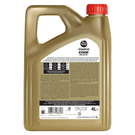 Castrol EDGE 0W-20　8L Buy Castrol Edge 0W20 C5 Synthetic Engine Oil | Demon Tweeks