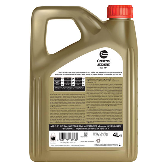 Buy Castrol Edge 5W40 Synthetic Engine Oil | Demon Tweeks