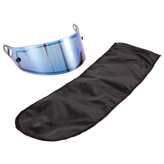 Motorcycle helmet visor bag clearance