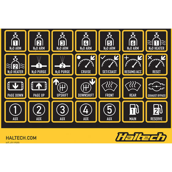Buy Haltech Label Set For CAN Keypad - HT-011500 | Demon Tweeks