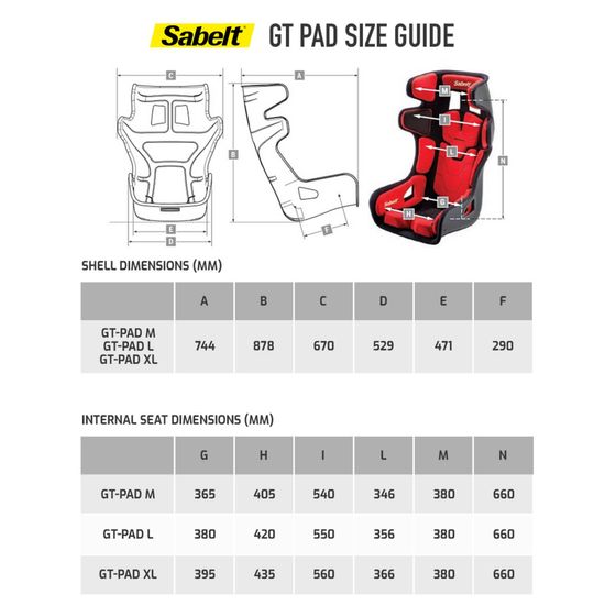 Buy Sabelt GT-PAD Modular Seat | Demon Tweeks