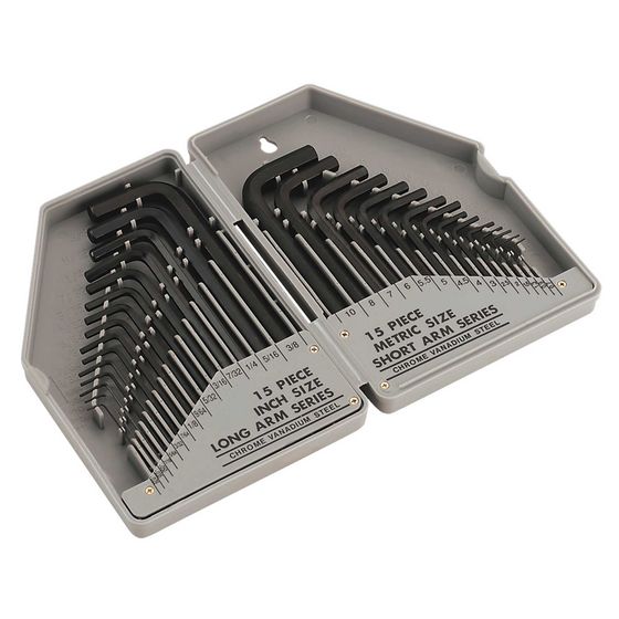 Buy Siegen Hex Key Set 30pc Long/Short Arm - Metric/Imperial