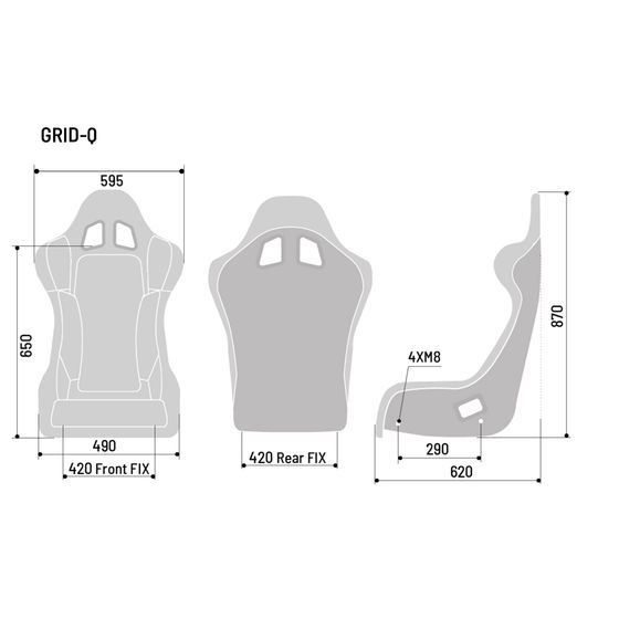 Buy Sparco Grid Q Fibreglass Seat 008009RNR Demon Tweeks