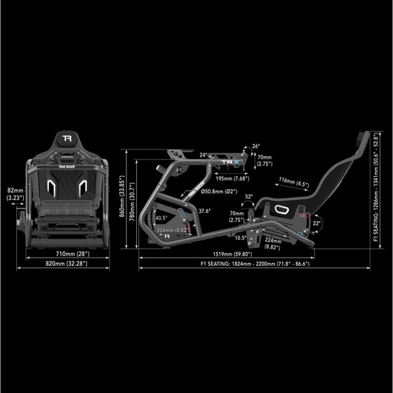 Buy Trak Racer TRX V2 Black Racing Simulator | Demon Tweeks