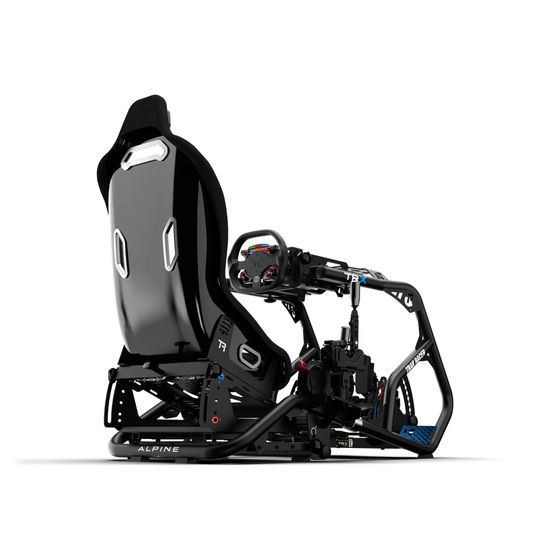 シムレーシングTrak Racer CockpitセットSim Racing Buy Trak Racer Alpine Racing TRX Black Racing Simulator | Demon Tweeks