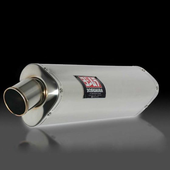 Buy Yoshimura Tri-Oval Bolt On - Stainless Silencer - 1115465
